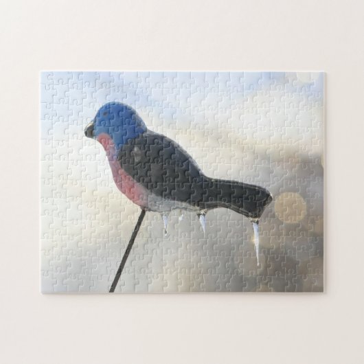 Puzzle Icicles Sur Ornement De Pelouse Oiseau Tempête D'H (Horizontal)