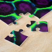 Puzzle Icône de miel Abstraite Design vert et violet (Côté)