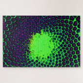 Puzzle Icône de miel Abstraite Design vert et violet (Horizontal)