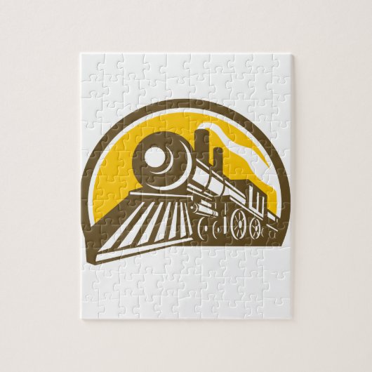 Puzzle Icône de train de locomotive à vapeur (Vertical)