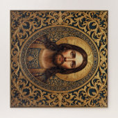 Puzzle Icône sacrée dorée - Jésus (Horizontal)