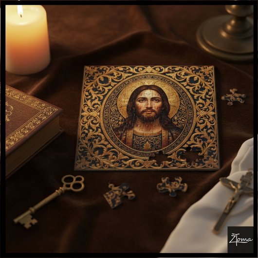 Puzzle Icône sacrée dorée - Jésus