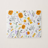 Puzzle Icônes mignonnes et effrayantes d'Halloween (Horizontal)