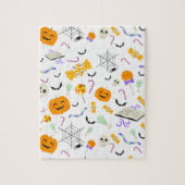 Puzzle Icônes mignonnes et effrayantes d'Halloween (Vertical)