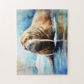 Puzzle Icy Water Walrus Serene (Vertical)
