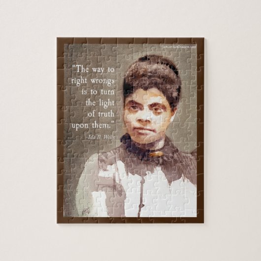 Puzzle Ida B Wells Et Citation "Vérité" (Vertical)