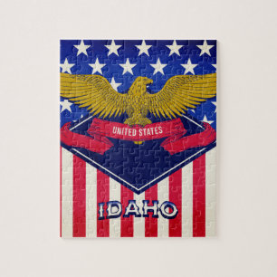 Puzzle Idaho USA Flag