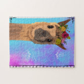 Puzzle idiot d'animal d'esprit de lama (Horizontal)