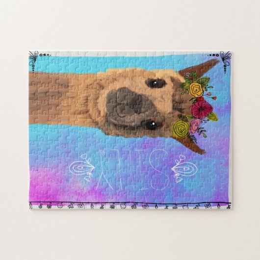 Puzzle idiot d'animal d'esprit de lama (Horizontal)