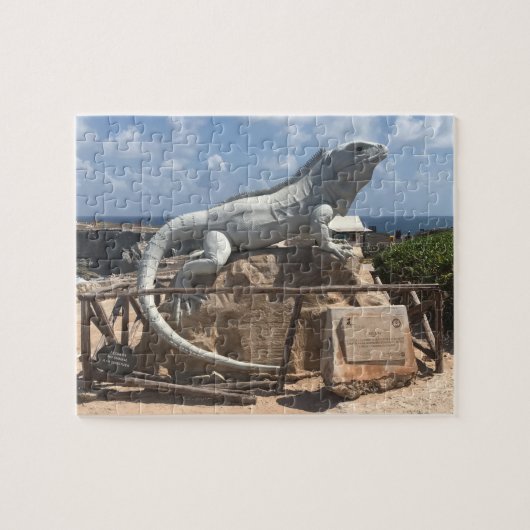 Puzzle Iguana Sculpture Isla Mujeres, Mexique Jigsaw Puzz (Horizontal)