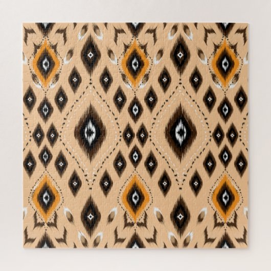 Puzzle Ikat Ethnic Geometry Folklore Motif (Vertical)