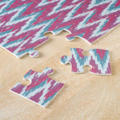 Puzzle ikat zigzag, effet12.ai (Côté)