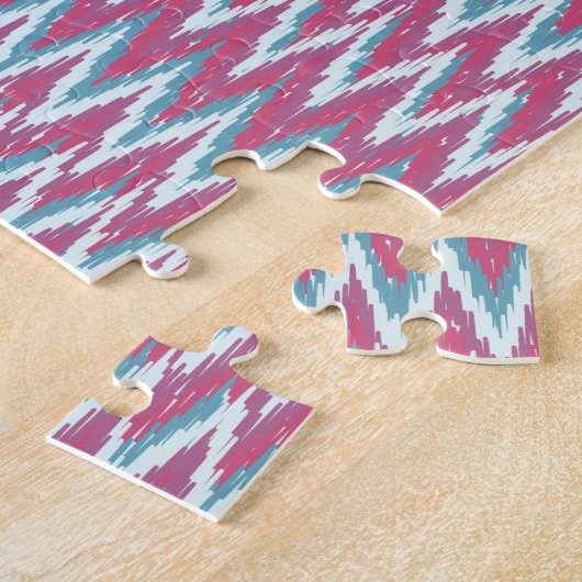 Puzzle ikat zigzag, effet12.ai (Côté)