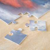 Puzzle Il a la croix rocailleuse levée avec des nuages (Côté)