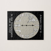 Puzzle Il est temps de croire-petit garçon et horloge (Horizontal)