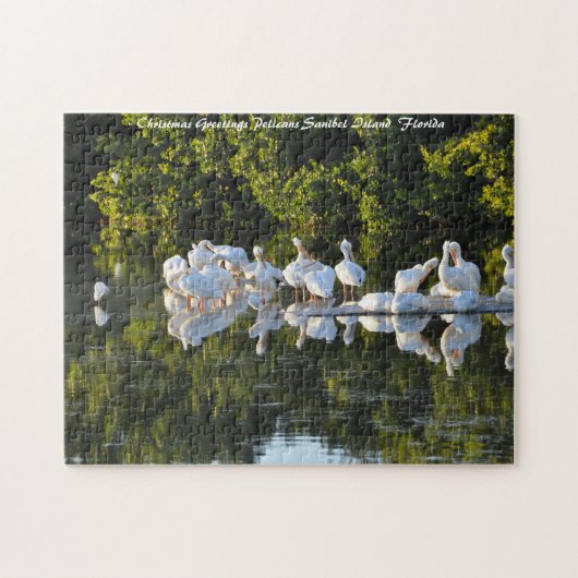 Puzzle Île de Sanibel Floride. Vœux de Noël (Horizontal)