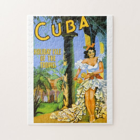 Puzzle Île de vacances du Cuba de l'affiche de voyage de (Vertical)