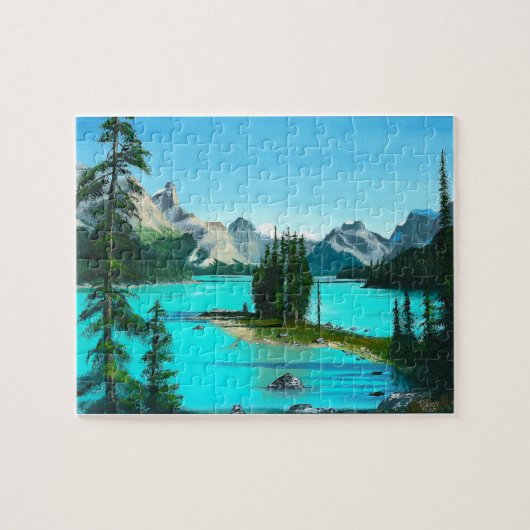 Puzzle Île Spirit au lac Maligne (Horizontal)