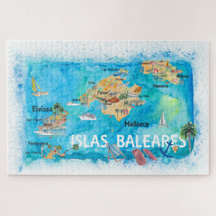 Puzzle Îles Baléares Majorque, Ibiza et Minorque