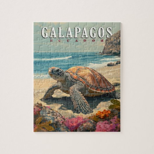 Puzzle Îles Galapagos Tortue géante Voyage (Vertical)