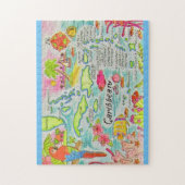 Puzzle Îles illustrées de couleurs (Vertical)