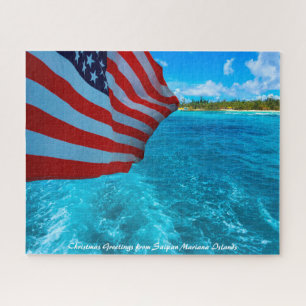 Puzzle Îles Mariana de Saipan.Salutations de Noël