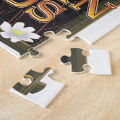 Puzzle Îles Westman Island affiche de voyage en Islande (Côté)