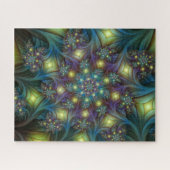 Puzzle Illuminé Abstrait brillant Turquoise violet Fracta (Horizontal)