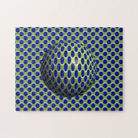 Puzzle Illusion optique à bille bleue (Horizontal)
