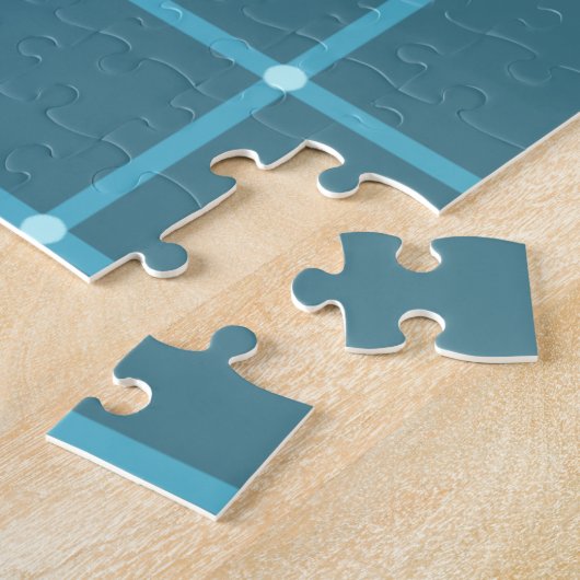 Puzzle Illusion Optique Bleue Difficile Difficile (Côté)