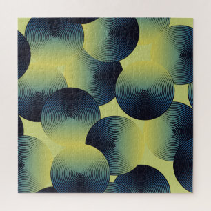 Puzzle illusion optique, cercles linéaires, motif continu