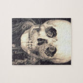 Puzzle Illusion optique d'amour de crâne rétro (Horizontal)