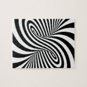 PUZZLE ILLUSION OPTIQUE DE BLACK WHITE ZEBRA SWIRLS (Horizontal)
