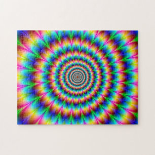 Puzzle Illusion optique en spirale d'arc-en-ciel
