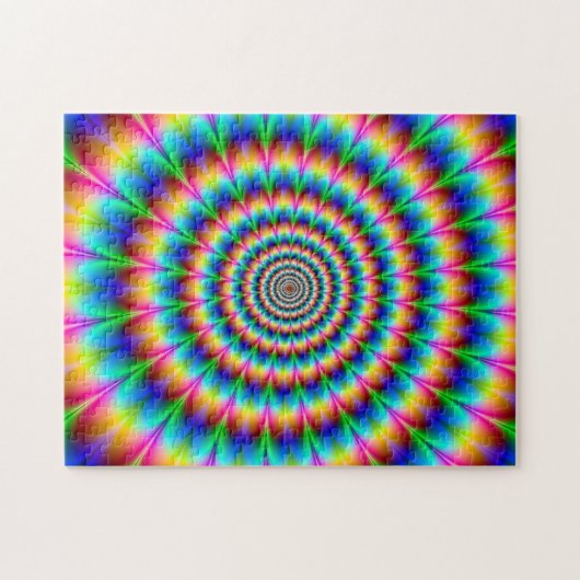 Puzzle Illusion optique en spirale d'arc-en-ciel (Horizontal)