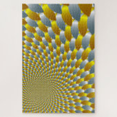 Puzzle Illusion optique métallique métallique spirale or (Vertical)