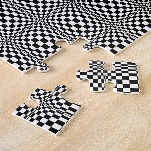 Puzzle Illusion Optique Noir Et Blanc (Côté)