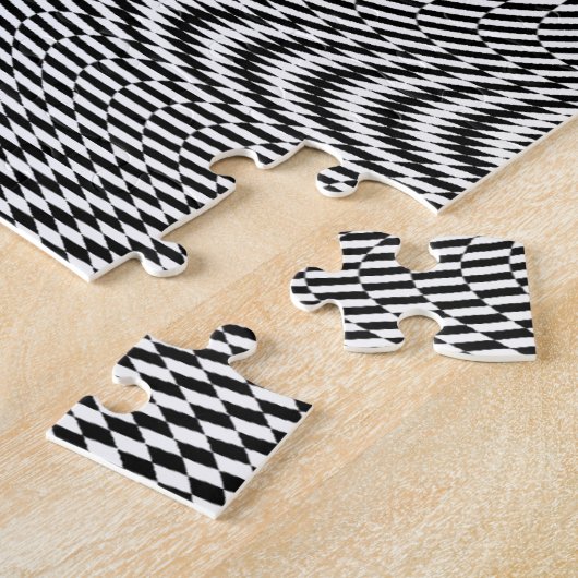 Puzzle Illusion optique noire et blanche (Côté)
