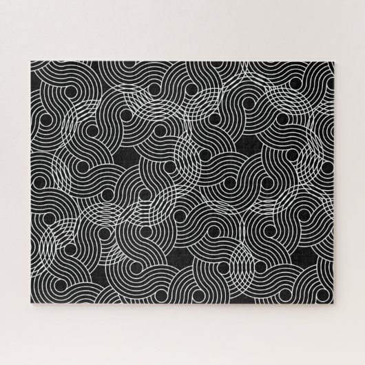 Puzzle Illusion spiral de Black and White (Horizontal)