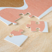Puzzle Illustration abstraite moderne aux tons terreux. (Côté)