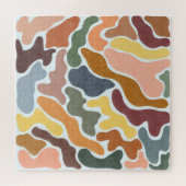 Puzzle Illustration abstraite moderne aux tons terreux. (Horizontal)