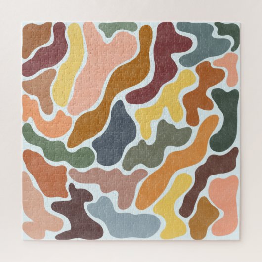 Puzzle Illustration abstraite moderne aux tons terreux. (Vertical)
