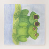 Puzzle Illustration Adorable Frog Lovers (Horizontal)