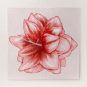 Puzzle Illustration Amaryllis rose et blanc (Horizontal)