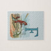 Puzzle Illustration ancienne de la pêche à la grenouille  (Horizontal)