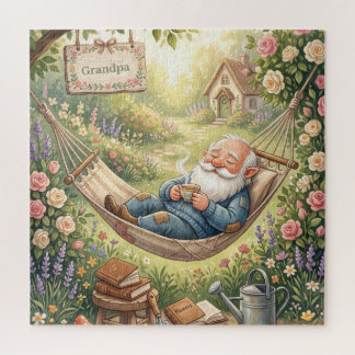 Puzzle Illustration aquarelle cosy d'un gnome endormi