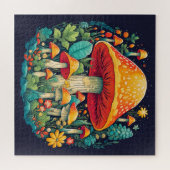 Puzzle Illustration créative de la forêt de champignons A (Horizontal)