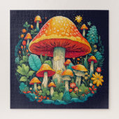 Puzzle Illustration créative de la forêt de champignons A (Vertical)
