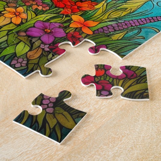 Puzzle Illustration Creative Magical Mushroom Treehouse (Côté)
