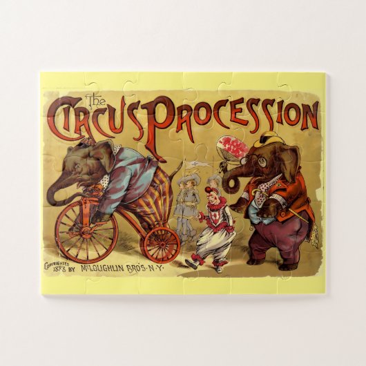 Puzzle Illustration d'art de cirque vintage ancien antiqu (Horizontal)